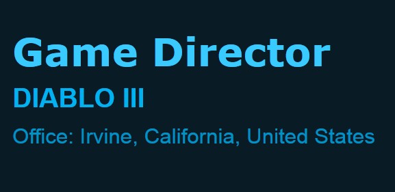 Diablo III Game Director