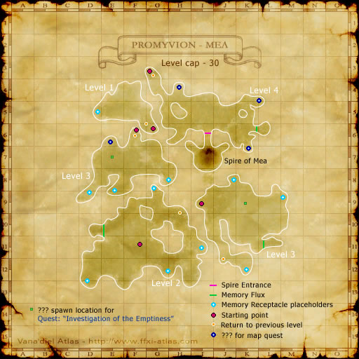 ffxi toau leveling zone map